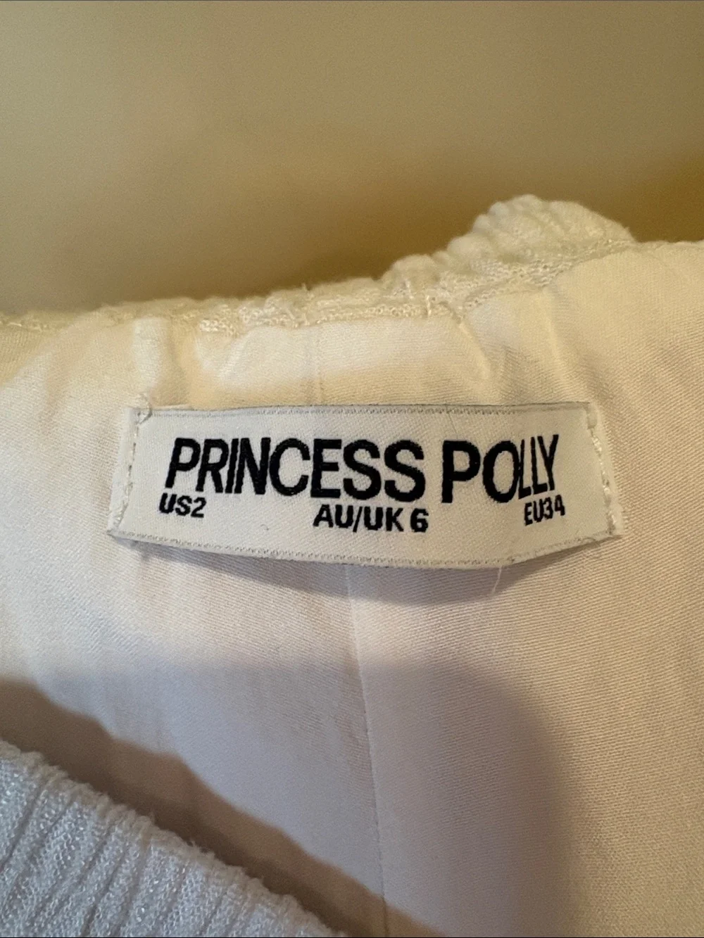 Princess Polly White Wide-Leg Flowy pants - Picture 2 of 6